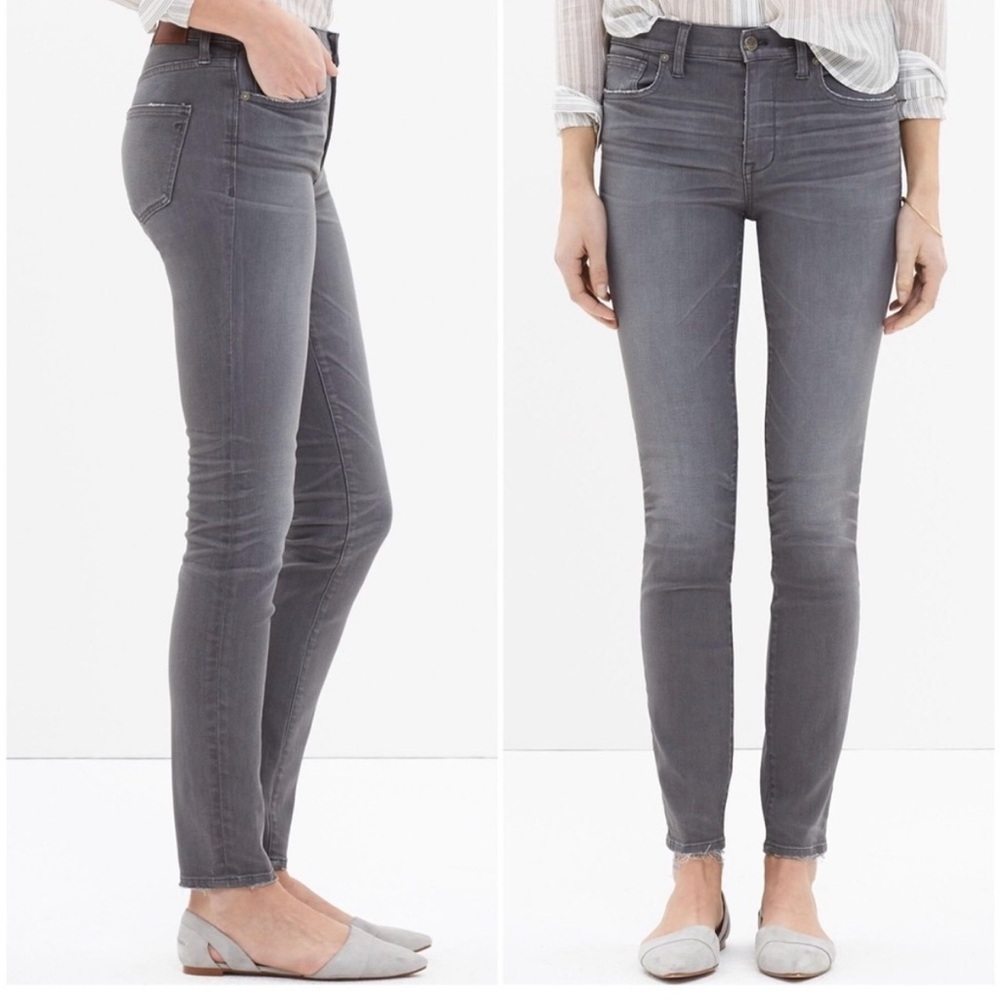 Madewell | 9” High Riser Grey Skinny Skinny Jeans